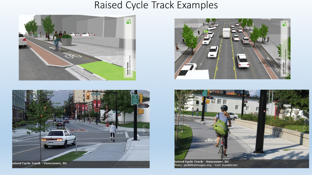 Raised Cycletrack Examples